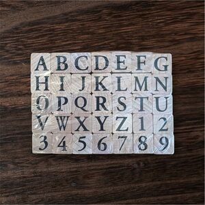 Alphabet stamps